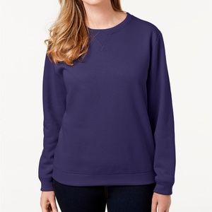 🆕 Karen Scott Sport Petite Purple Sweatshirt PL L
